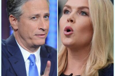 Too FAR Or Justified Karoline Leavitt’s SHOCK Decision To DITCH Her CROSS After Jon Stewart’s HUMILIATING Joke SPARKS DEBATE Over LINE Between Comedy And CRUELTY