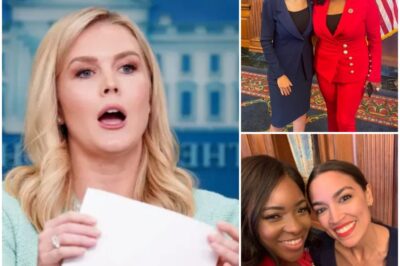 SHOWDOWN ERUPTS: TR::UMP AND KAROLINE LEAVITT ANNIHILATE AOC & CROCKETT OVER ‘CRINGE’ IMPEACHMENT MOVE!