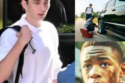 Black Boy Helps Bɑɾɾon Tгυмρ with Flat Tire, The Next Day, a Black SUV Showed Up at His House