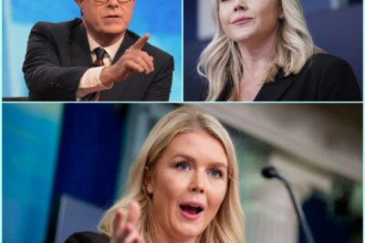 UNFORGETTABLE TV MOMENT: Stephen Colbert MOCKED Karoline Leavitt—But Her Savage COMEBACK Left Him Speechless on Live TV! “DIDN’T SEE THAT ONE COMING!” Colbert Admitted, as Audiences Erupted and Social Media Lit Up Over the Fiery Exchange and Leavitt’s Unmatched Wit.
