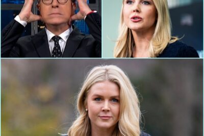 STUDIO MELTDOWN: Caroline Leavitt Walks Into Colbert’s Trap—And Gets Publicly Humiliated With Two Brutal Comebacks!  No one expected The Late Show to spiral into chaos that night. In what’s now being called the most jaw-dropping late-night moment of 2025, Caroline Leavitt stormed onto Stephen Colbert’s stage, ready for battle. She wanted airtime—and she got a legacy, but not the one she imagined.