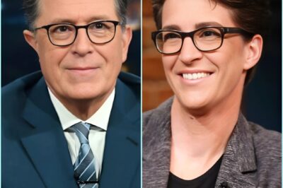 SHOCKING TWIST: AFTER THE LATE SHOW CANCELLATION, STEPHEN COLBERT TEAMS UP WITH RACHEL MADDOW FOR EXPLOSIVE NEW SHOW—IS THIS THE FUTURE OF LATE-NIGHT TV?” In a jaw-dropping turn of events, Stephen Colbert, following the sudden cancellation of The Late Show, has announced a bold new partnership with none other than Rachel Maddow for an explosive new program. Could this dynamic duo redefine the landscape of late-night television? The reunion of these two media powerhouses is already causing waves, and fans are wondering if CBS regrets letting Colbert go. The new show promises to be a game-changer, blending Colbert’s wit with Maddow’s insightful commentary, a combination that could keep viewers hooked for years to come. But with such a bold move, is this the future of entertainment or a risky gamble that could backfire?