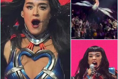 ABSOLUTELY JAW-DROPPING: KATY PERRY FANS SHOCKED AS STAGE MALFUNCTION SENDS HER DANGLING ABOVE CROWD—TERRIFYING CONCERT MOMENT CAUGHT ON CAMERA! What was meant to be a show-stopping entrance turned into a real-life nightmare for Katy Perry and her fans. As the pop star was suddenly left suspended high above the audience, panic swept through the arena. How did it happen—and what happened next? The dramatic footage has everyone talking.