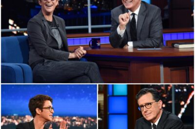 “LATE-NIGHT EARTHQUAKE—STEPHEN COLBERT T::EAMS U:P WITH RACHEL MADDOW FOR GAME-CHANGING NEW SHOW AFTER ‘LATE SHOW’ AXED: IS THIS THE FUTURE OF TV?”  This isn’t just a shock—it’s a seismic shift in American late-night television.  Fresh off CBS’s bombshell decision to cancel The Late Show, Stephen Colbert has stunned the entertainment world by announcing a pa::rtnership with Rachel Maddow, MSNBC’s queen of political analysis.  Two powerhouse names, two totally different styles, one shared ambition to reinvent late-night: mixing Colbert’s razor-sharp satire with Maddow’s deep-dive reporting.  Now, the industry is buzzing with one big question—will this be the blockbuster that saves late-night TV, or the boldest gamble of the streaming era?