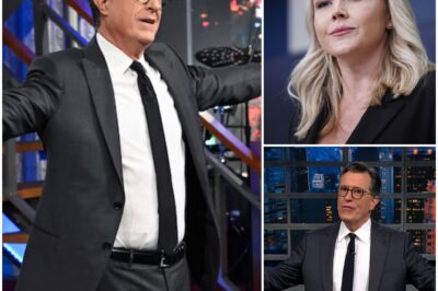 “YOU’RE 50-SOME AND STILL MISTAKING DISAGREEMENT FOR ARROGANCE”—KAROLINE LEAVITT KICKED OFF STEPHEN COLBERT’S SHOW AFTER FIERY, UNFORGETTABLE CONFRONTATION!  Late-night TV turned explosive as Karoline Leavitt clashed with Stephen Colbert in a heated exchange that left the audience stunned.  The confrontation reached a boiling point when Leavitt fired off the unforgettable line: “You’re 50-some and still mistaking disagreement for arrogance,” prompting security to remove her from the stage.  What sparked this on-air showdown—and how did Colbert react in the chaotic aftermath?  As clips of the dramatic moment go viral, insiders reveal what really happened behind the scenes and what it means for both stars moving forward.