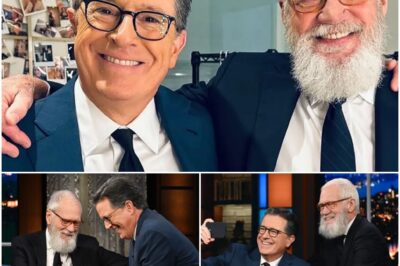 DAVID LETTERMAN BREAKS SILENCE: “You Can’t Spell CBS Without BS”—Legend Weighs In on Colbert’s Shocking ‘Late Show’ Cancellation!  In a jaw-dropping moment, late-night icon David Letterman finally spoke out about the stunning cancellation of Stephen Colbert’s ‘The Late Show’—and Stephen’s hilarious reaction had the entire studio roaring with laughter.  With his trademark wit, Letterman didn’t hold back, declaring, “You can’t spell CBS without BS”—a line that instantly set social media on fire and left fans reeling.  But what really sent the studio into fits of laughter was Stephen Colbert’s reaction—his quick-witted comeback had the entire audience in stitches and proved he’s not going down without a fight.