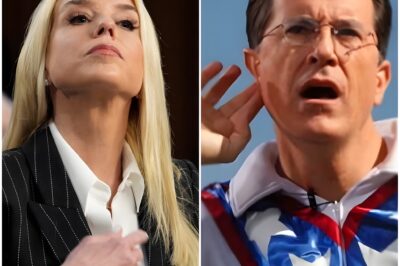 LIVE TV SHOWDOWN: ‘That show should have been canceled a long time ago’ — Stephen Colbert INSULTS Pam Bondi—Her EPIC Response Leaves the Entire Studio SPEECHLESS!