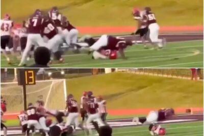 Mom’s horrified reaction after son had spine fractured in high school football belly flop attack