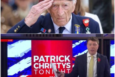 Heartbreaking:”Patrick Christys breaks down in tears LIVE on air — delivers a heartfelt message to a 100-year-old war veteran, leaving viewers bowing their heads and unable to hold back tears.”