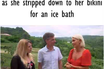 DANNI DOWNTIME A Place In The Sun’s Danni Menzies looks incredible as she strips down to her bikini for ice bath