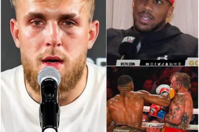 “YOU’RE NOT ON MY LEVEL…”: JAKE PAUL SCREAMS IN A MAD RAGE After a brutal knockout in a hundred-million-dollar fight that rocked boxing — Anthony Joshua merely sneered with contempt, locked eyes with him, and uttered exactly 14 ice-cold words that sent the arena silent..K