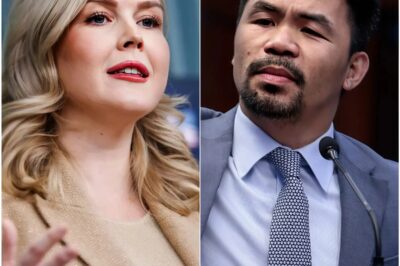 “She Crossed A Dangerous Line…” — Karoline Leavitt Sparks UPROAR With Brutal Insult Of Manny Pacquiao, just minutes later Boxing Legend To FIRE Back With Ice-Cold Words That Leave Her In Tears And Force A Humiliated Exit.k