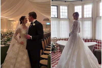 Breaking News:Holly Ramsay shares first picture of her wedding dress in intimate behind the scenes moment as she details her ‘dream come true’ nuptials to Adam Peaty