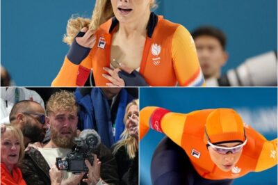 “I’M SO PROUD OF YOU!” — Jake Paul Breaks Down in Tears as Fiancée Jutta Leerdam Wins Olympic Gold and Shatters Record in Emotional Triumph.k